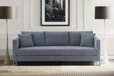 Contemporary Gray Fabric Upholstered 4-Seat Sofa - Omega Lifestyles