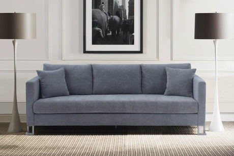 Contemporary Gray Fabric Upholstered 4-Seat Sofa - Omega Lifestyles