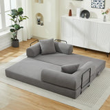 Corduroy Folding Sofa Bed With Foam Spring Mattress - Omega Lifestyles