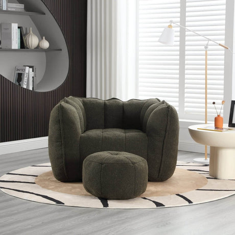 Soft Chenille Bean Bag Chair with Foam - Sleep Galleria