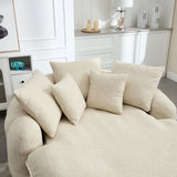 Oversized Chenille Memory Foam Bean Bag Sofa With Pillows - Omega Lifestyles