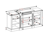 White Media Console Table With Fireplace Insert - Sleep Galleria