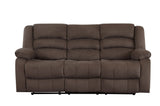 Brown Fabric Upholstered Sofa With Lumbar Support - Omega Lifestyles