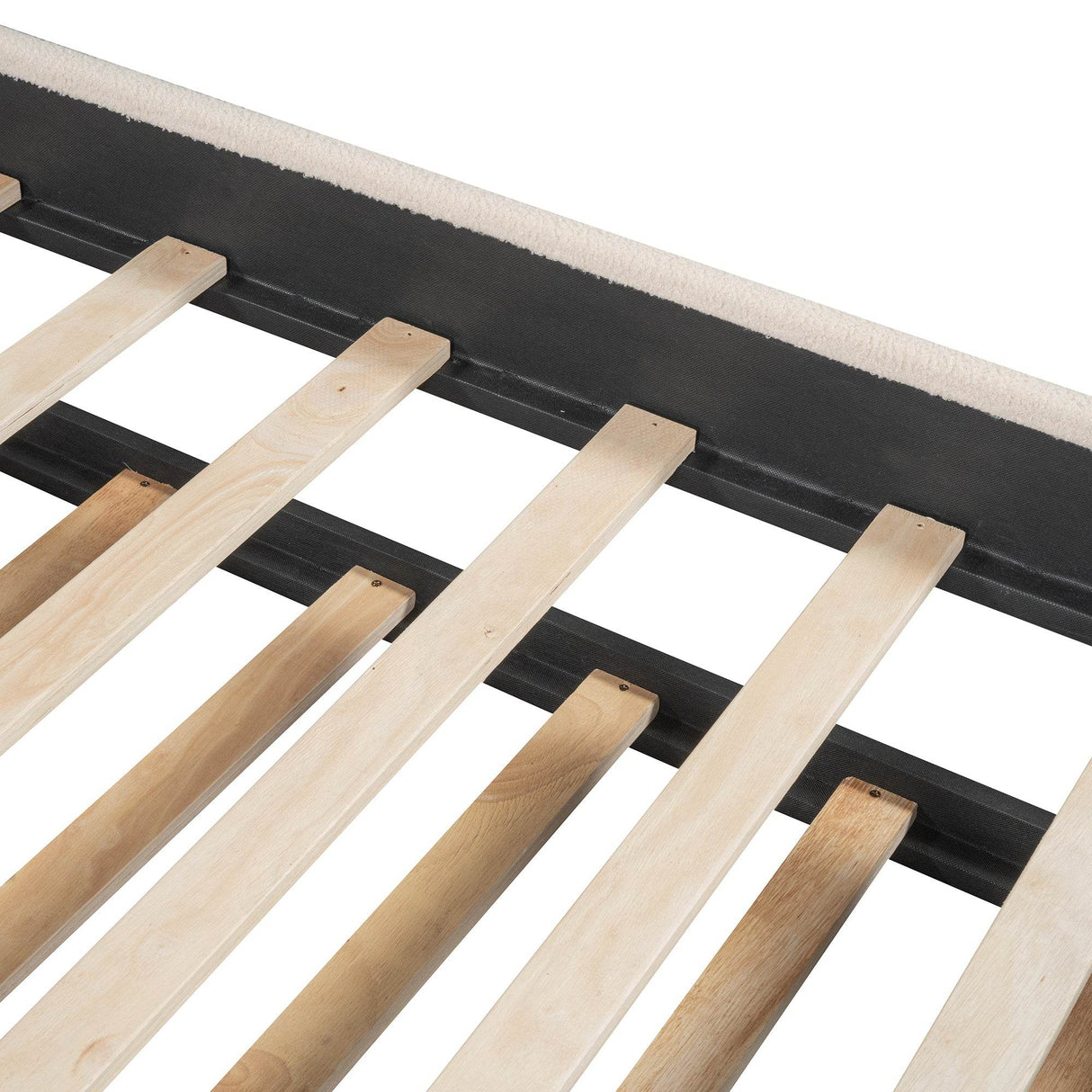 Twin Upholstered Platform Bed With LED Light Trundle - Omega Lifestyles