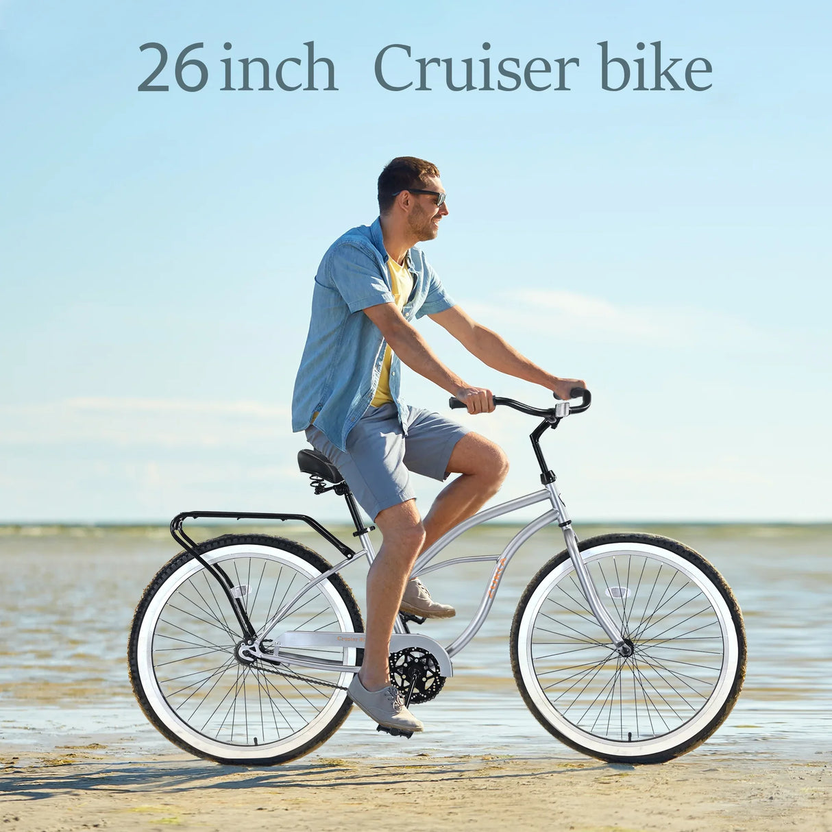 Men's 26-Inch Steel Frame Cruiser Bike With Shimano 7-Speed - Omega Lifestyles