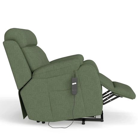 Power Lift Recliner Medium-Soft Snowflake Velvet Chair - Omega Lifestyles