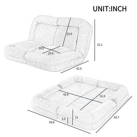 Convertible Fold-Out Adjustable Metal Frame Sofa Bed - Omega Lifestyles