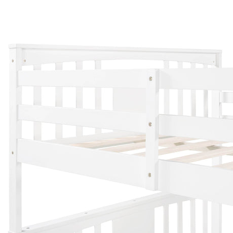 Full Full Solid Wood Convertible Bunk Bed - Omega Lifestyles