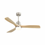 52-Inch Remote-Controlled Reversible Wood Blade Ceiling Fan - Omega Lifestyles
