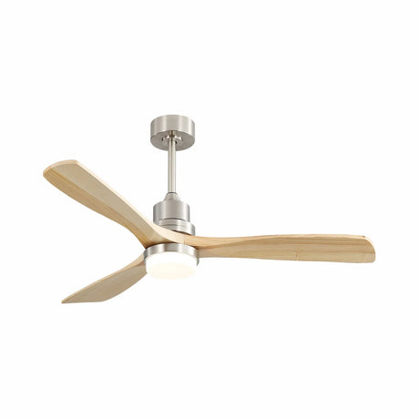 52-Inch Remote-Controlled Reversible Wood Blade Ceiling Fan - Omega Lifestyles