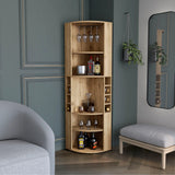 Modern Oban Corner Bar Cabinet With Bottle Storage - Omega Lifestyles