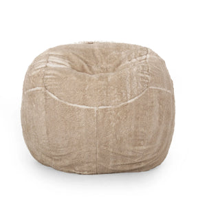 Modern Faux Fur 5-Foot Rounded Foam Filled Bean Bag - Omega Lifestyles
