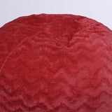 Red Faux Fur Memory Foam Bean Bag Chair - Omega Lifestyles