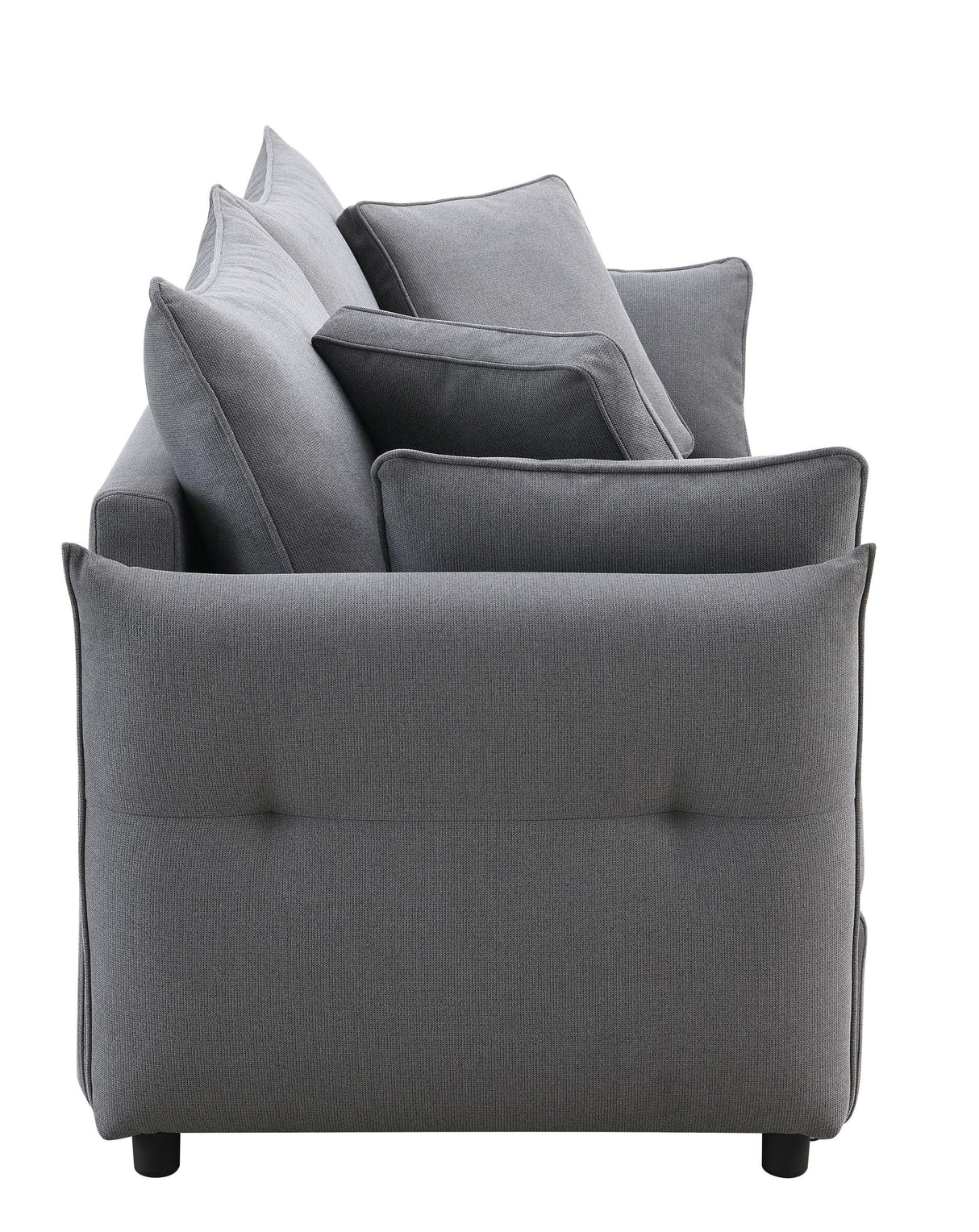 Contemporary Medium-Firm Fabric Pull-Out Sofa Sleeper With Storage - Omega Lifestyles