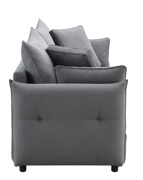 Contemporary Medium-Firm Fabric Pull-Out Sofa Sleeper With Storage - Omega Lifestyles