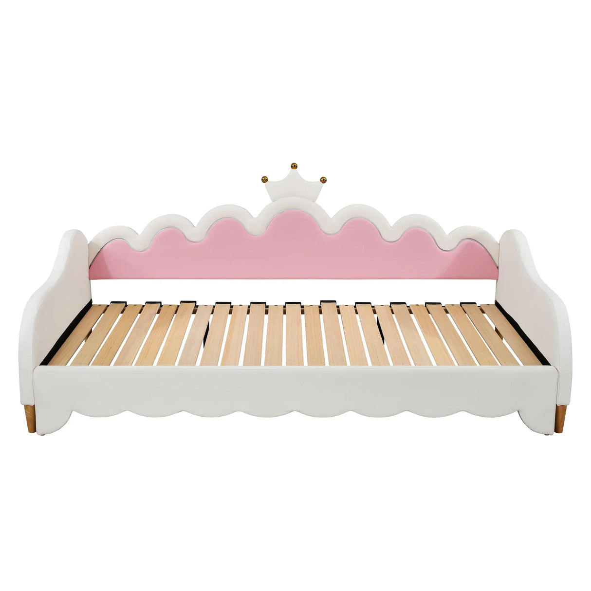Twin Extending Upholstered Princess Daybed With LED Lights - Omega Lifestyles
