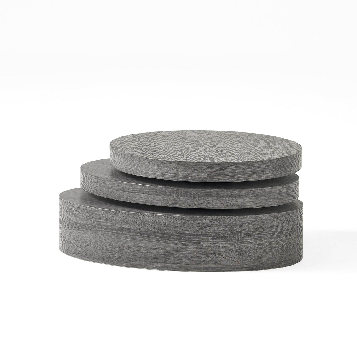 Contemporary Small Oval Rotating Coffee Table - Sleep Galleria