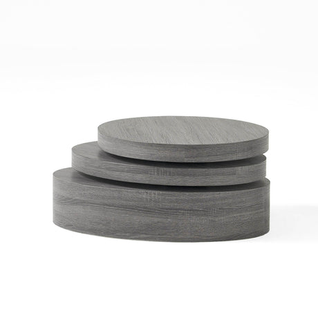 Contemporary Small Oval Rotating Coffee Table - Sleep Galleria