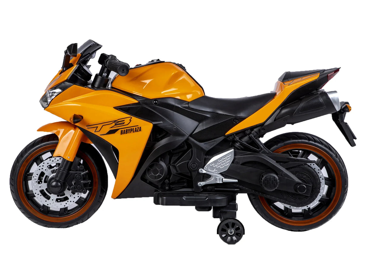 12V Kids Electric Ride-On Motorcycle With Training Wheels - Omega Lifestyles