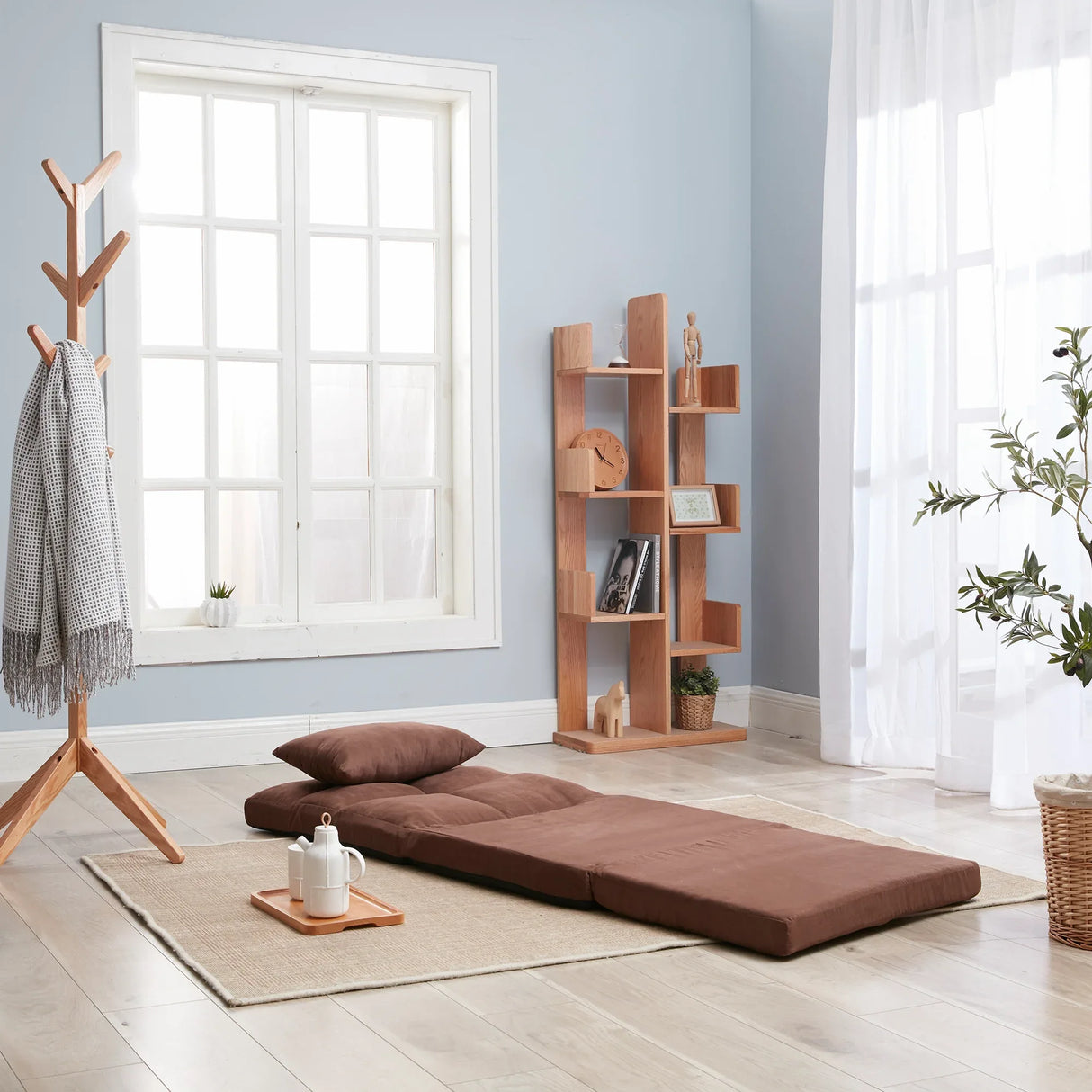 Adjustable Fold-Down Metal Frame Sofa Bed With Pillow - Omega Lifestyles