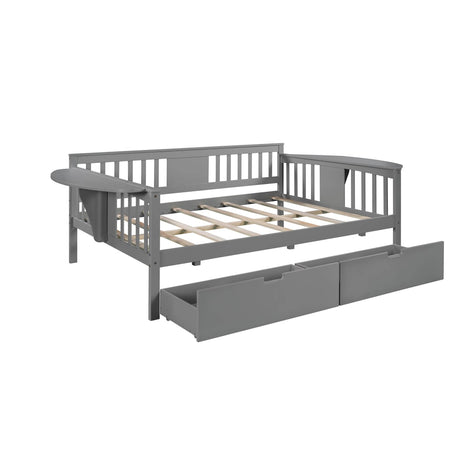 Full Full Size Solid Wood Daybed With Two Drawers - Omega Lifestyles