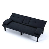 67-Inch Foldable PVC Sofa Bed With Cup Holder - Omega Lifestyles