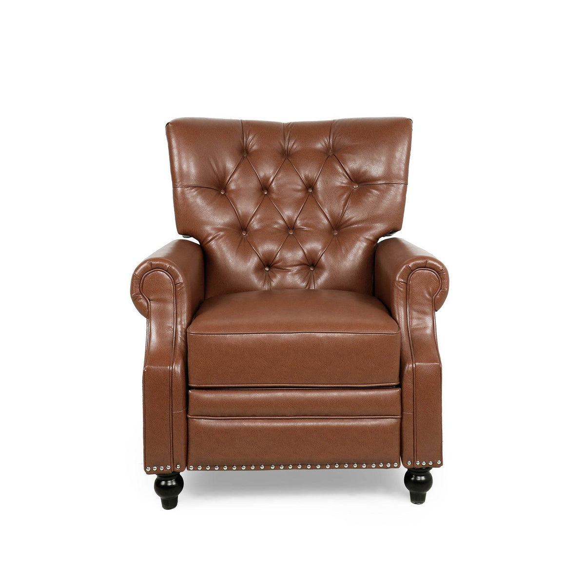 Contemporary Push-Back PU Leather Tufted Recliner Chair