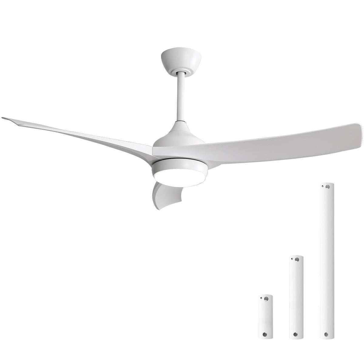 52-Inch White Energy-Efficient Remote Control Ceiling Fan