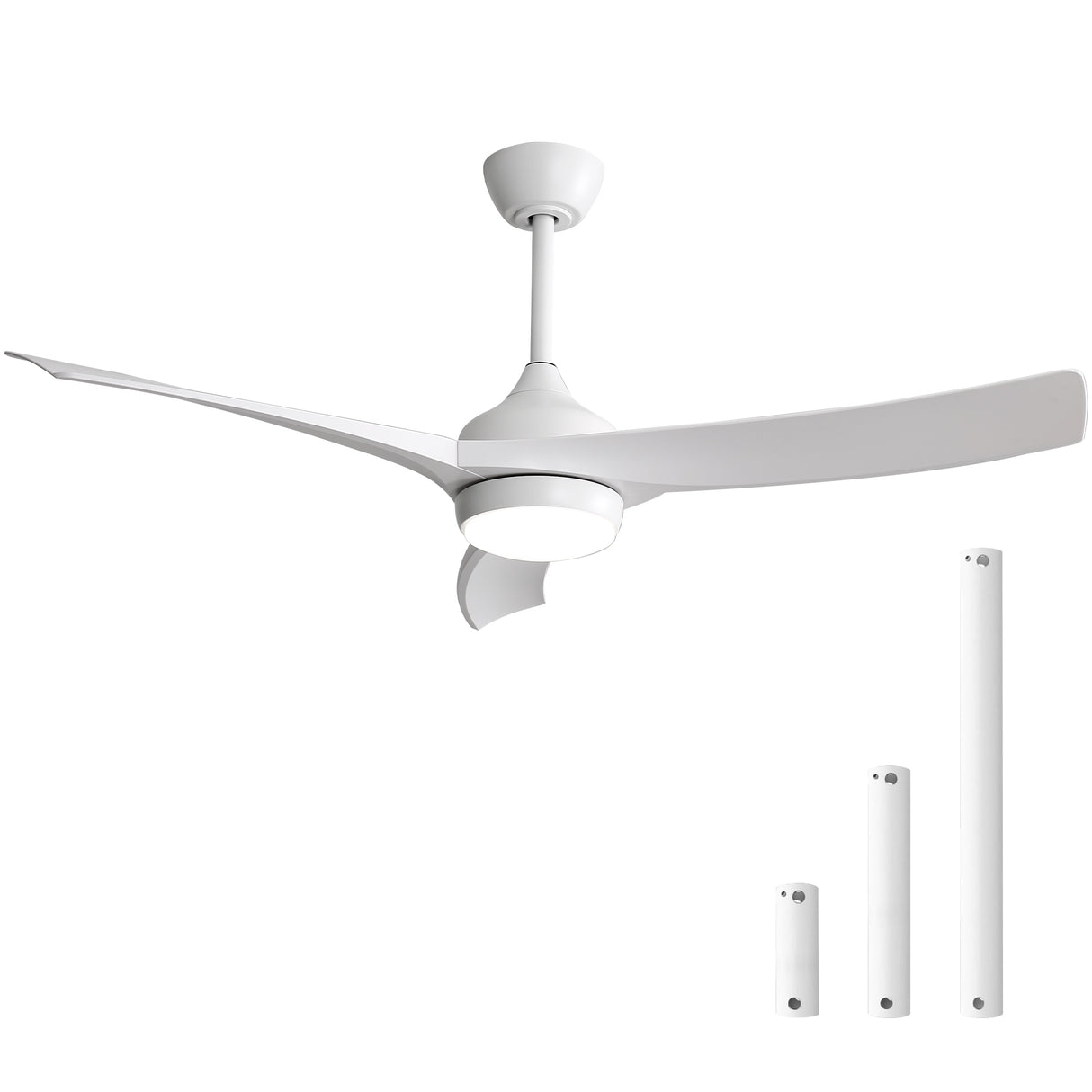 52-Inch White Energy-Efficient Remote Control Ceiling Fan