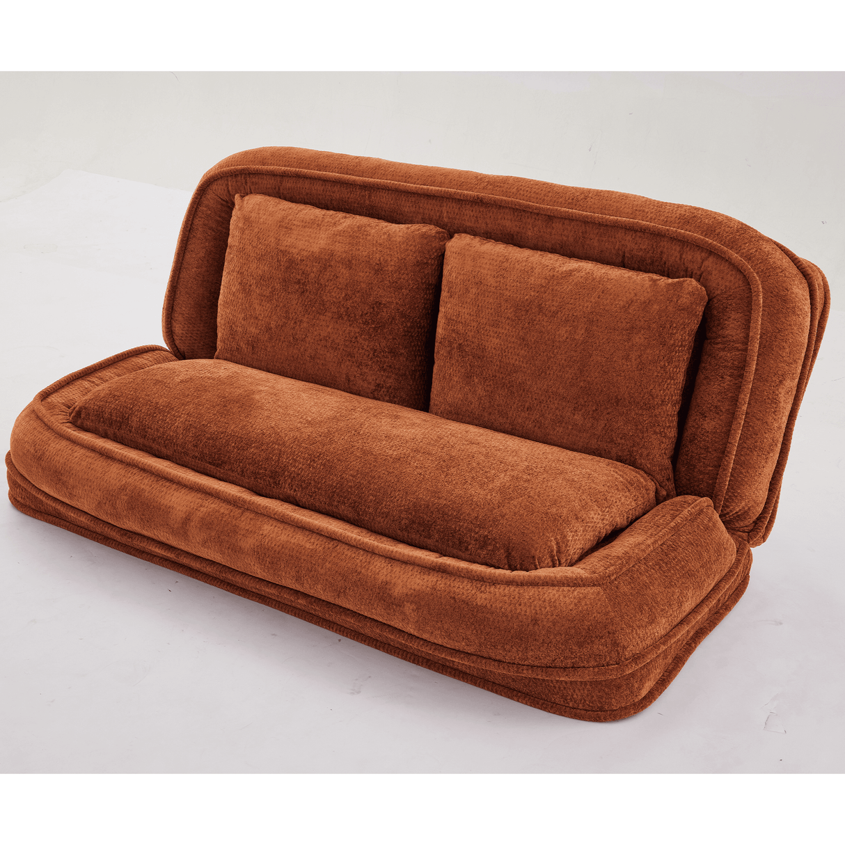 Convertible Adjustable Position Chenille Lazy Loveseat Sofa - Sleep Galleria