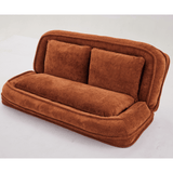 Convertible Adjustable Position Chenille Lazy Loveseat Sofa - Sleep Galleria