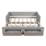 Extendable Solid Wood Twin Daybed With Trundle Drawers - Omega Lifestyles
