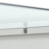 Modernist 2-Tier White Glass Top Coffee Table - Sleep Galleria