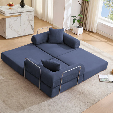Modular Folding Convertible Corduroy Sofa Bed - Omega Lifestyles