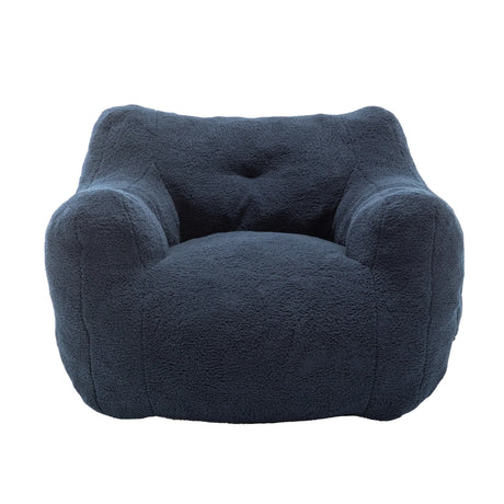 High-Density Foam Teddy Bean Bag Chair With Armrests - Omega Lifestyles
