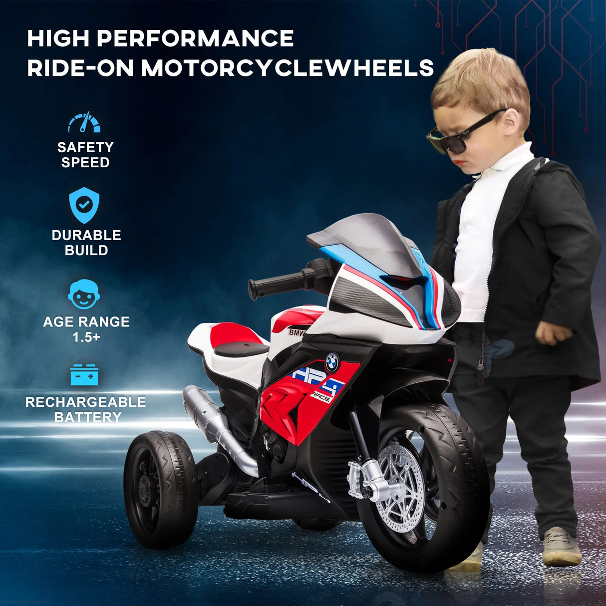Electric Ride-On Kids Motorcycle With Music and Headlight - Omega Lifestyles