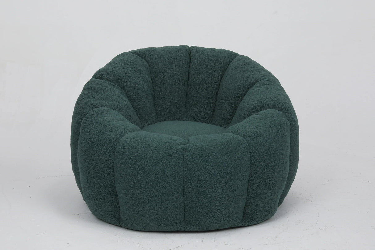 Plush Teddy Fabric Foam Filled Bean Bag Chair - Omega Lifestyles