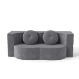 Convertible Plush Foam-Filled Soft Sleeper Sofa Bed With Pillows - Omega Lifestyles