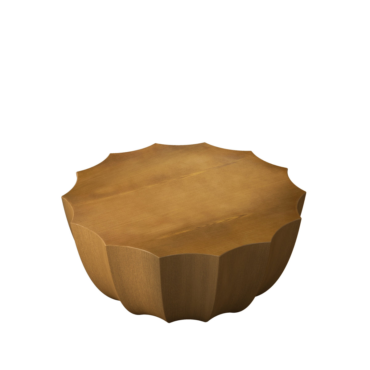 Round Cement Outdoor Coffee Table 35-Inch Diameter Wood Grain