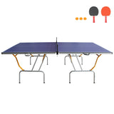 Mid-Size Foldable Table Tennis Table Set With Net & Paddles - Omega Lifestyles