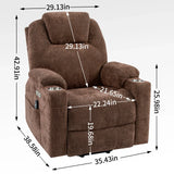 Chenille Power Lift Recliner Chair With Massage Lumbar Heat - Omega Lifestyles