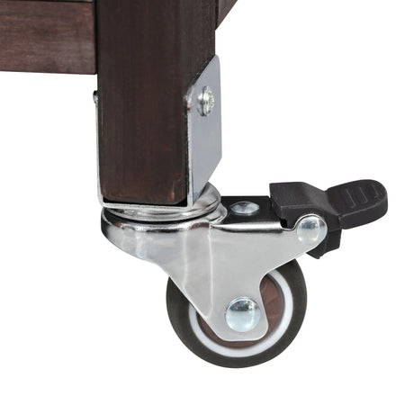 Outdoor Kitchen Island Solid Fir Wood Raised Shelf Cart - Omega Lifestyles