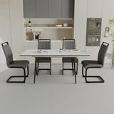 Expandable MDF Dining Table Set With Cushioned Armless Chairs - Omega Lifestyles