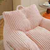Giant Pink Corduroy Shredded Foam Bean Bag Chair - Omega Lifestyles