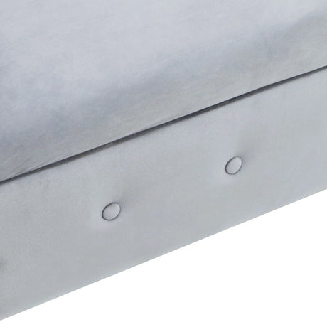 Classic Velvet Storage Chaise Lounge With Pillow - Omega Lifestyles