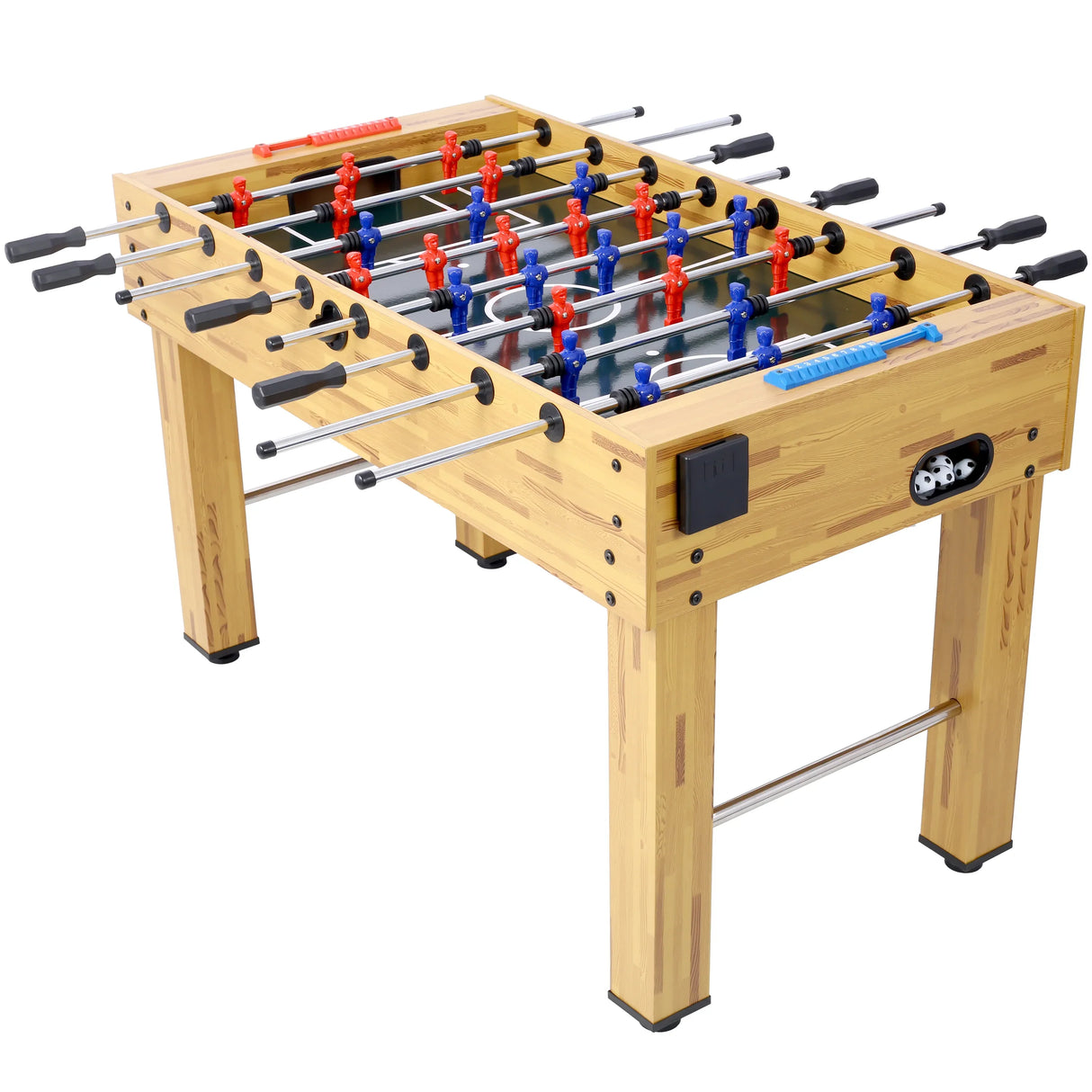 54-Inch Light Cherry Foosball Table With E-Z Spin Bearings - Omega Lifestyles