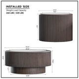 Modern Faux Marble Coffee Table Set With Pedestal - Sleep Galleria