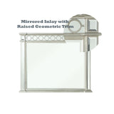 Beveled Edge Silver Synthetic Wood Wall Mirror - Omega Lifestyles