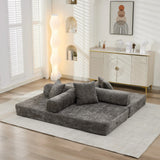 Comfy Convertible Chenille Folding Floor Sofa Bed - Omega Lifestyles
