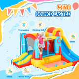 Kids Inflatable Bounce House With Slides Climbing Wall Trampoline - Omega Lifestyles